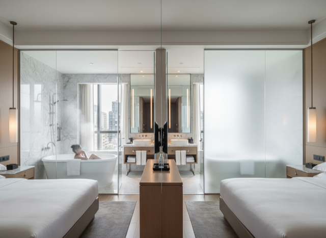 プライバシーと洗練デザインを両立するホテル向け瞬間調光フィルムの魅力