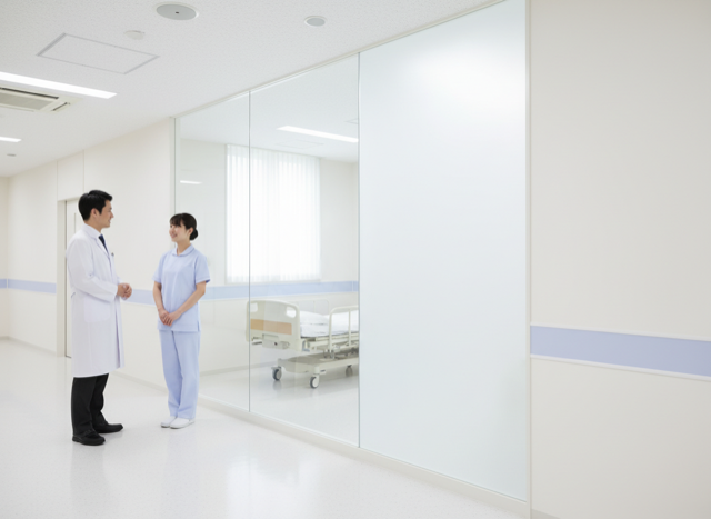 高い安全性で医療・介護現場も安心！合わせガラス仕様の瞬間調光フィルム「Duo〜デュオ〜」