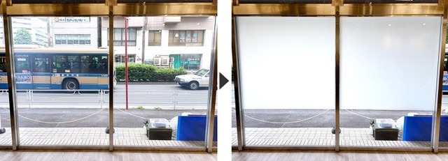 事例② パワーハウス横浜店様
入口ガラスが、サイネージと目隠しを兼ねた一枚に