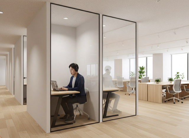 シーン1：集中ブースを「閉じ込めずに、守る」